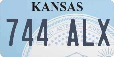 KS license plate 744ALX