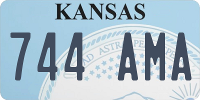 KS license plate 744AMA