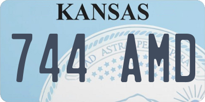 KS license plate 744AMD