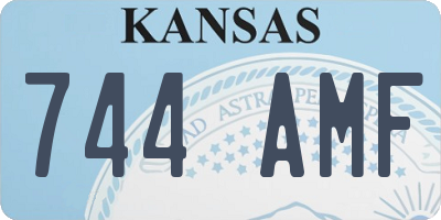 KS license plate 744AMF