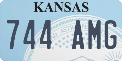 KS license plate 744AMG