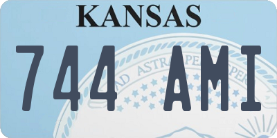 KS license plate 744AMI