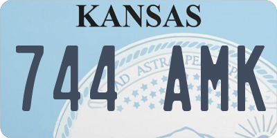 KS license plate 744AMK