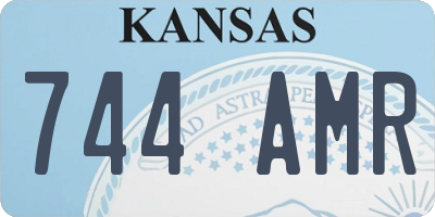 KS license plate 744AMR