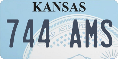 KS license plate 744AMS