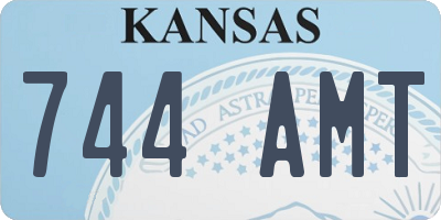 KS license plate 744AMT