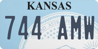 KS license plate 744AMW