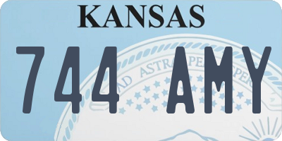 KS license plate 744AMY