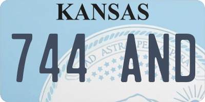 KS license plate 744AND