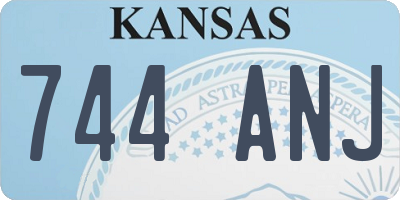KS license plate 744ANJ