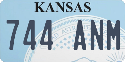 KS license plate 744ANM