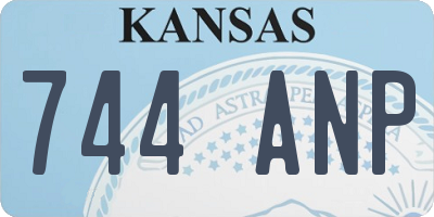 KS license plate 744ANP
