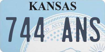KS license plate 744ANS