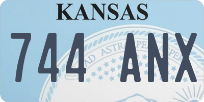 KS license plate 744ANX