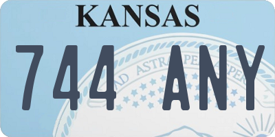 KS license plate 744ANY