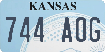 KS license plate 744AOG