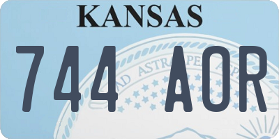 KS license plate 744AOR