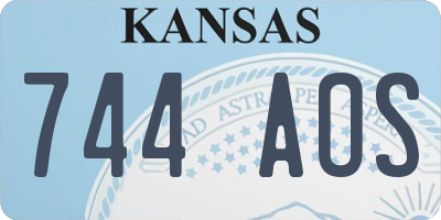 KS license plate 744AOS
