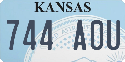 KS license plate 744AOU