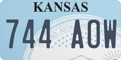 KS license plate 744AOW