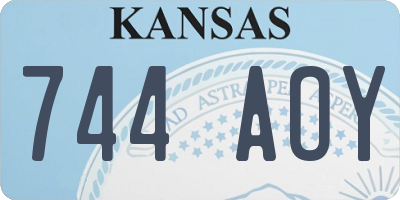 KS license plate 744AOY