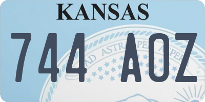 KS license plate 744AOZ