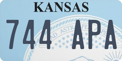 KS license plate 744APA
