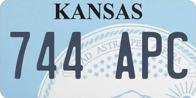 KS license plate 744APC