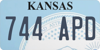 KS license plate 744APD