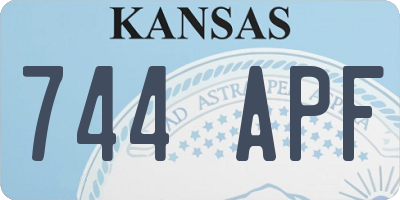 KS license plate 744APF