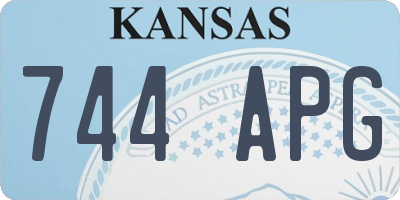 KS license plate 744APG