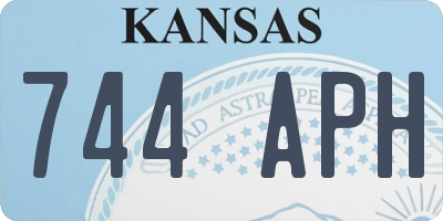 KS license plate 744APH