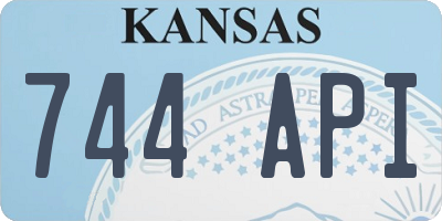 KS license plate 744API