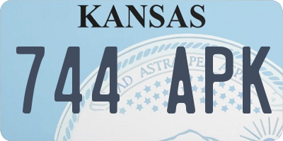 KS license plate 744APK