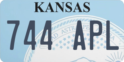 KS license plate 744APL