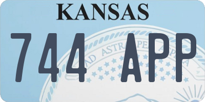 KS license plate 744APP