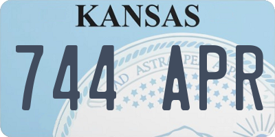KS license plate 744APR