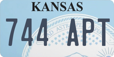 KS license plate 744APT