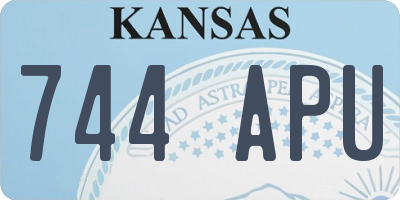 KS license plate 744APU