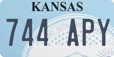 KS license plate 744APY