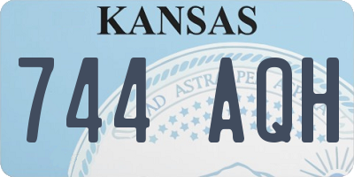 KS license plate 744AQH
