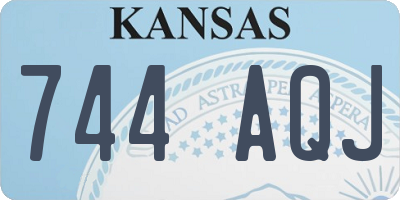 KS license plate 744AQJ