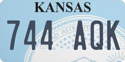 KS license plate 744AQK