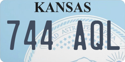 KS license plate 744AQL