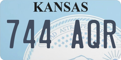 KS license plate 744AQR