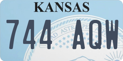 KS license plate 744AQW