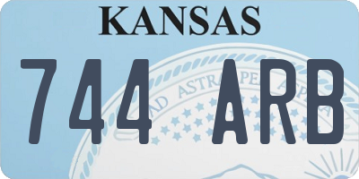 KS license plate 744ARB
