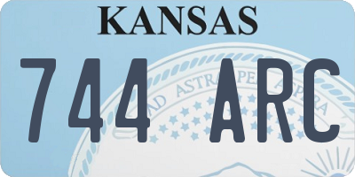 KS license plate 744ARC