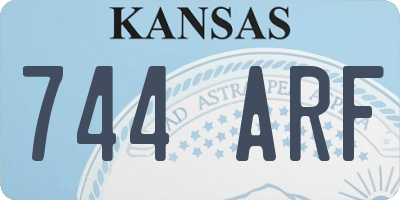 KS license plate 744ARF