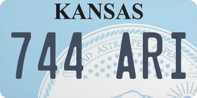 KS license plate 744ARI